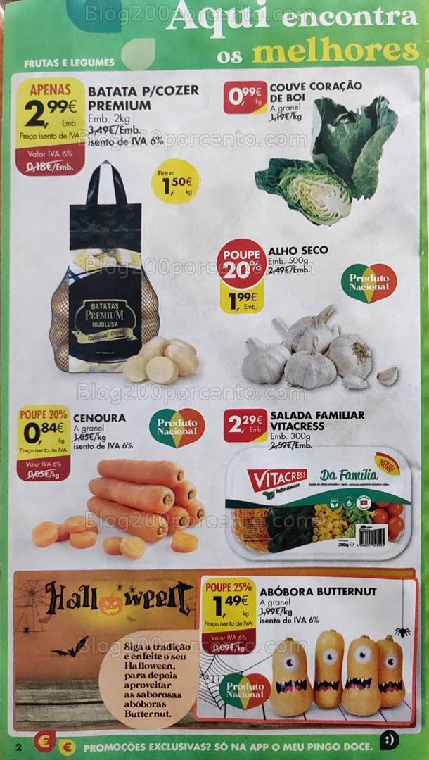 Antevisão Folheto PINGO DOCE Promoções de 31 outubro a 6 novembro