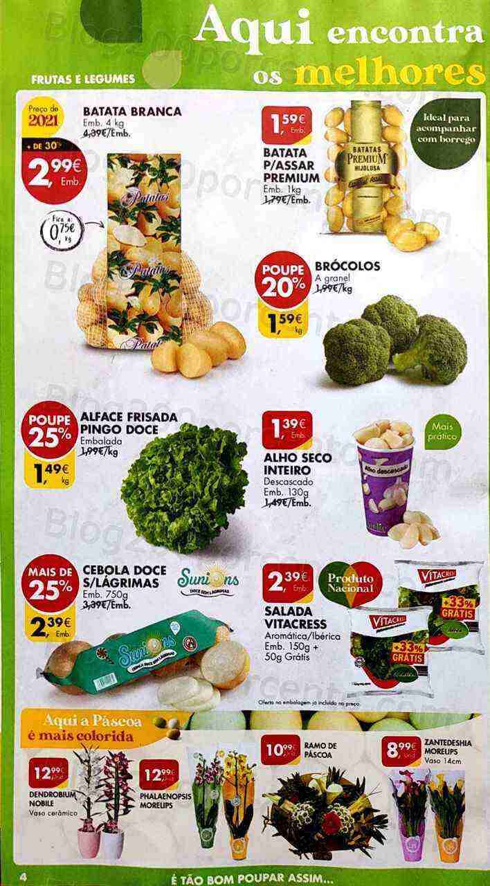 Antevisão Folheto PINGO DOCE Promoções de 4 a 10 abril