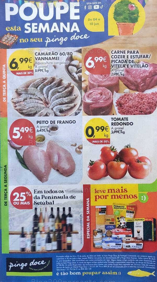 Antevisão Folheto PINGO DOCE Promoções de 4 a 10 junho