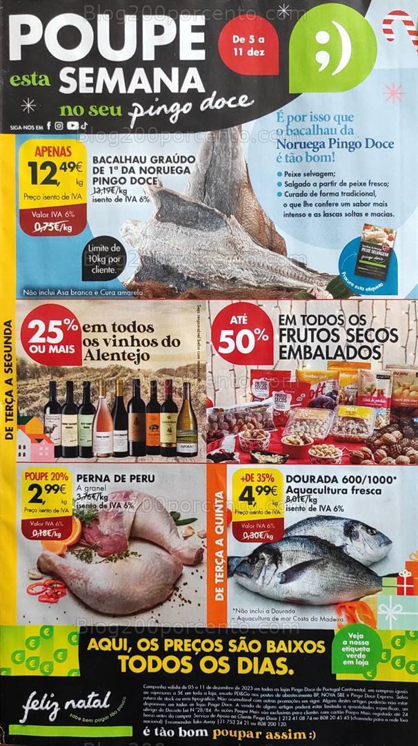 Antevisão Folheto PINGO DOCE Promoções de 5 a 11 dezembro