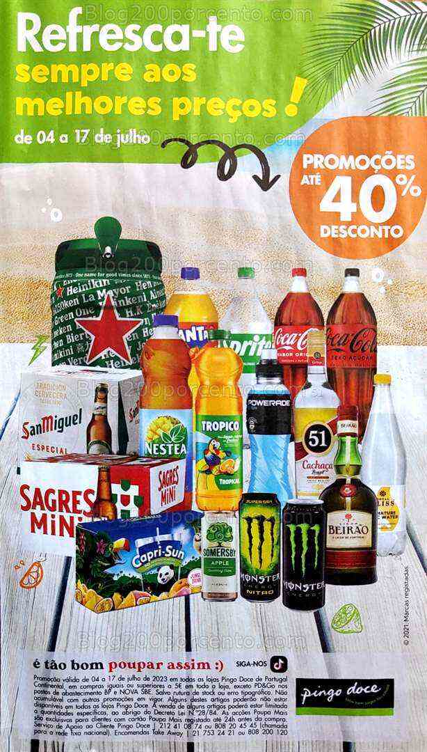 Antevisão Folheto PINGO DOCE Bebidas Promoções de 4 a 17 julho