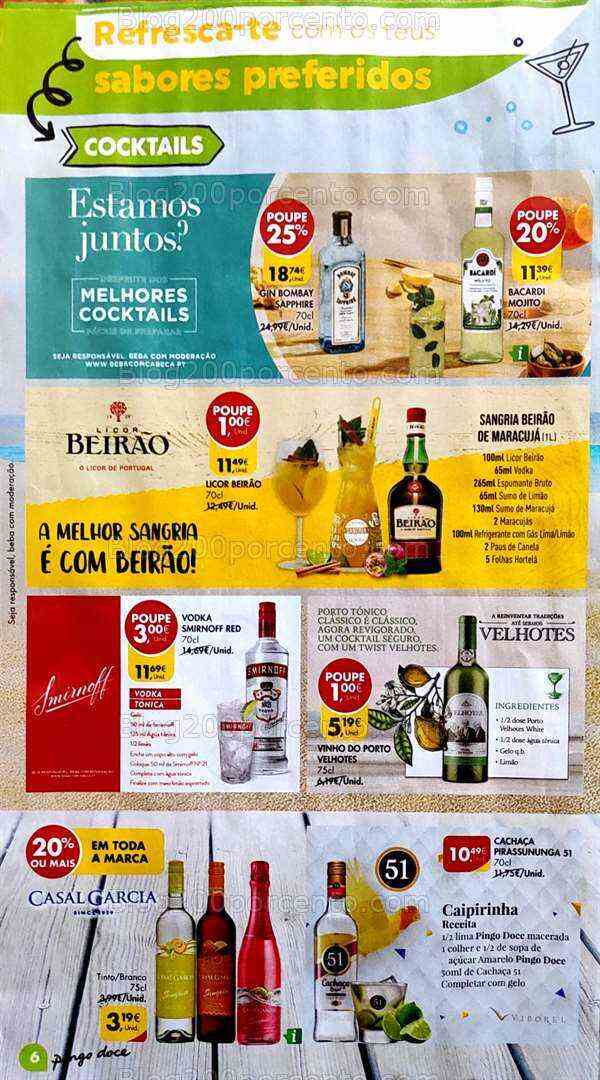 Antevisão Folheto PINGO DOCE Bebidas Promoções de 4 a 17 julho