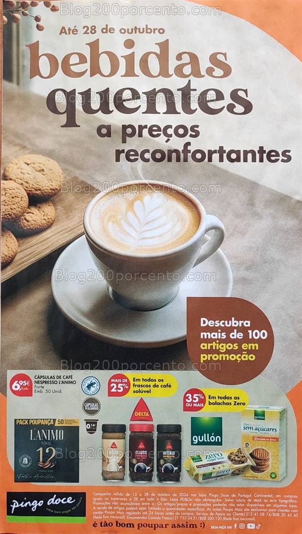 Antevisão Folheto PINGO DOCE Bebidas Quentes Promoções de 15 a 28 outubro