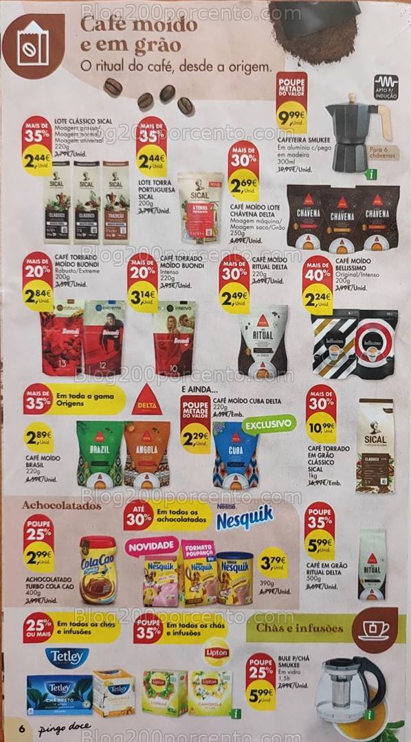 Antevisão Folheto PINGO DOCE Bebidas Quentes Promoções de 15 a 28 outubro