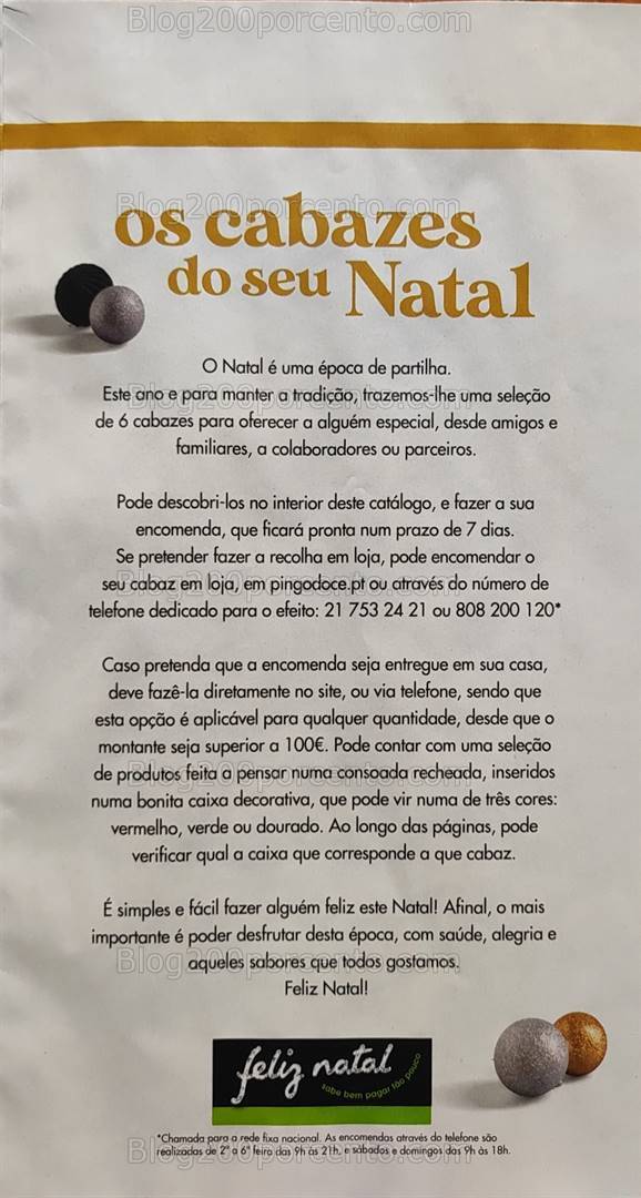 Antevisão Folheto PINGO DOCE Cabazes Natal Promoções de 1 novembro a 30 dezembro