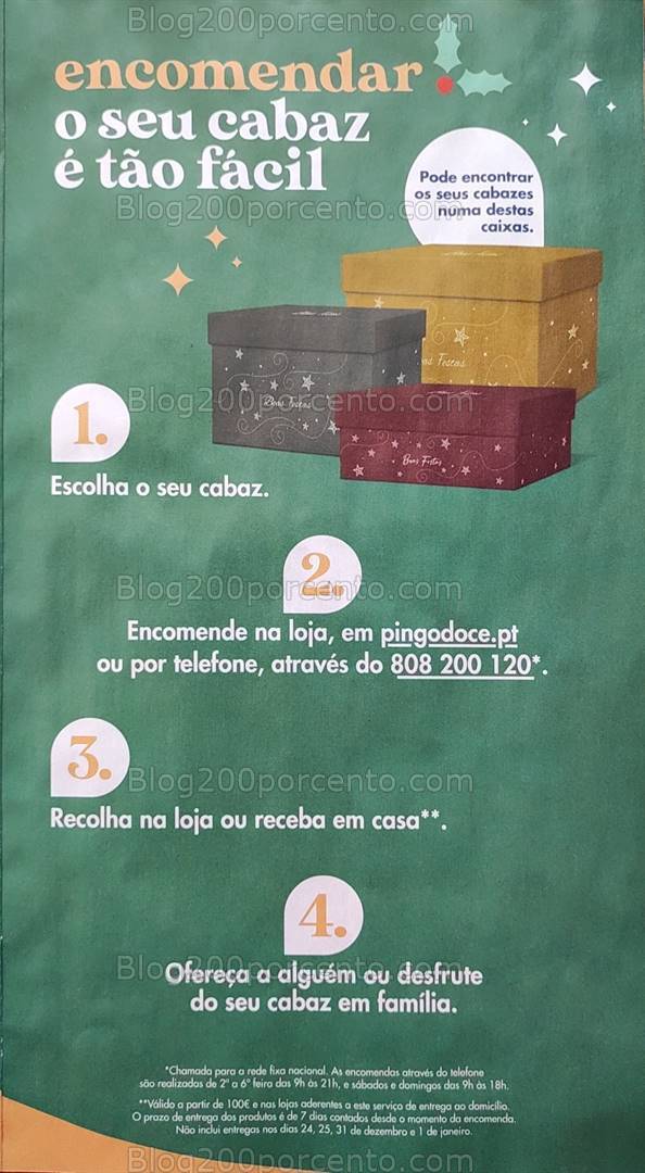 Antevisão Folheto PINGO DOCE Cabazes de Natal Promoções até 30 dezembro