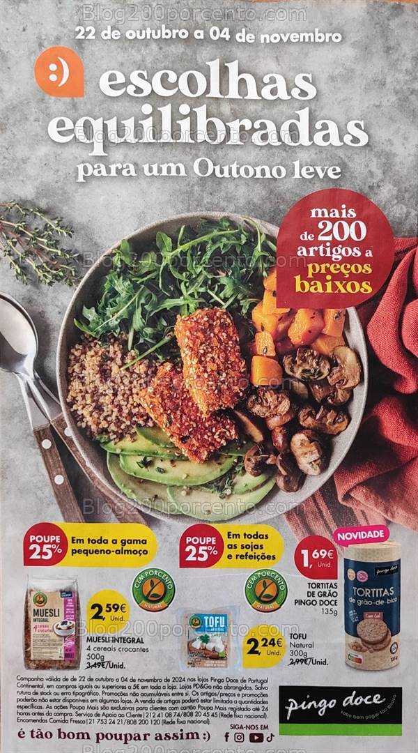 Antevisão Folheto PINGO DOCE Escolhas Equlibradas Promoções de 22 outubro a 4 novembro