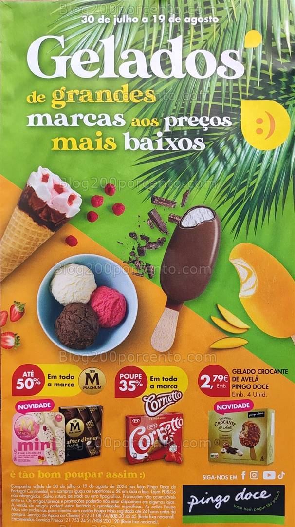 Antevisão Folheto PINGO DOCE Especial Gelados - 30 julho a 19 agosto