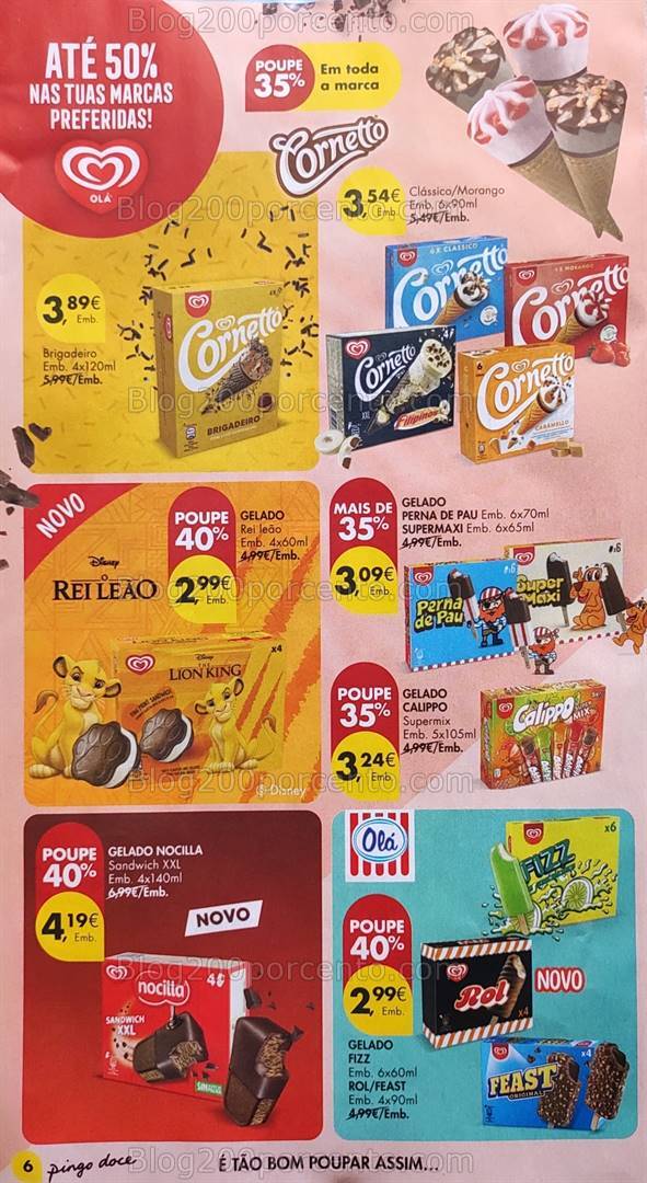 Antevisão Folheto PINGO DOCE Especial Gelados - 30 julho a 19 agosto