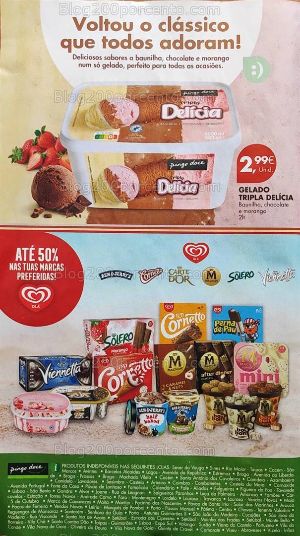 Antevisão Folheto PINGO DOCE Especial Gelados - 30 julho a 19 agosto