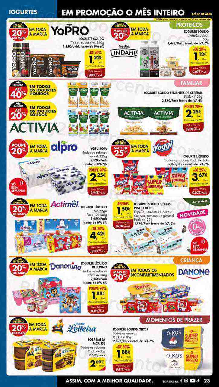Antevisão Folheto PINGO DOCE Lojas Médias Promoções de 18 a 24 abril