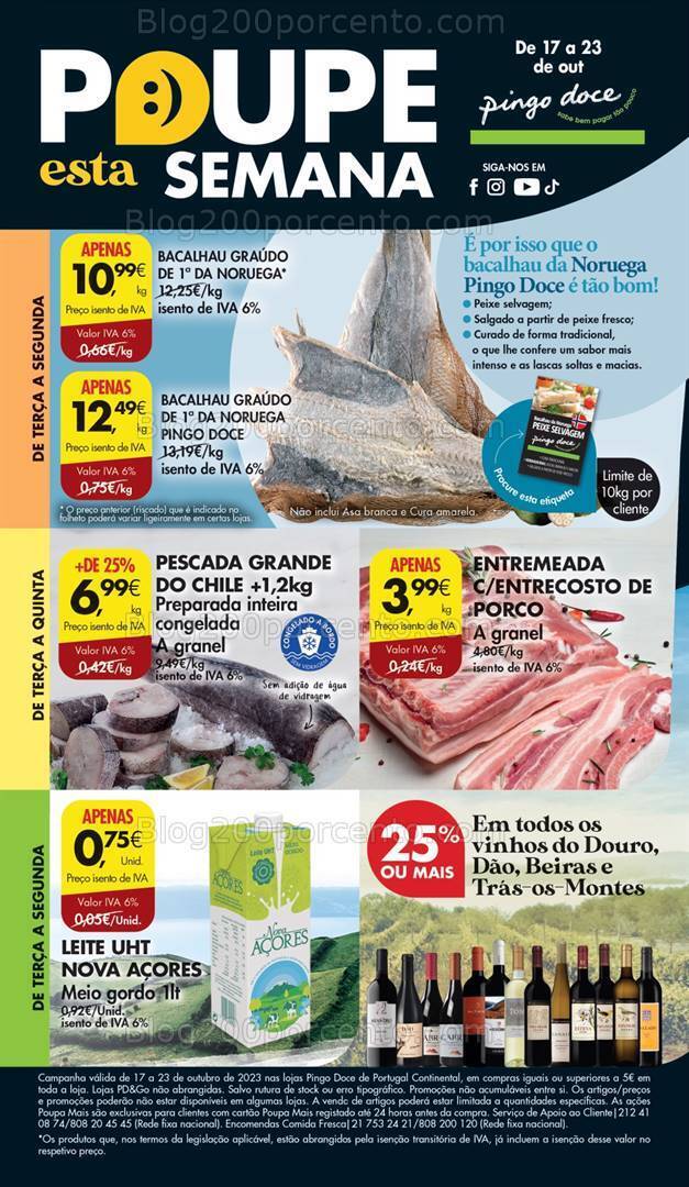 Antevisão Folheto PINGO DOCE Lojas Pequenas Promoções de 17 a 23 outubro