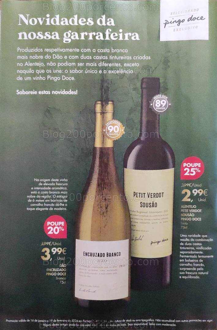 Antevisão Folheto PINGO DOCE Feira Queijos Enchidos e Vinhos - 16 janeiro a 19 fevereiro