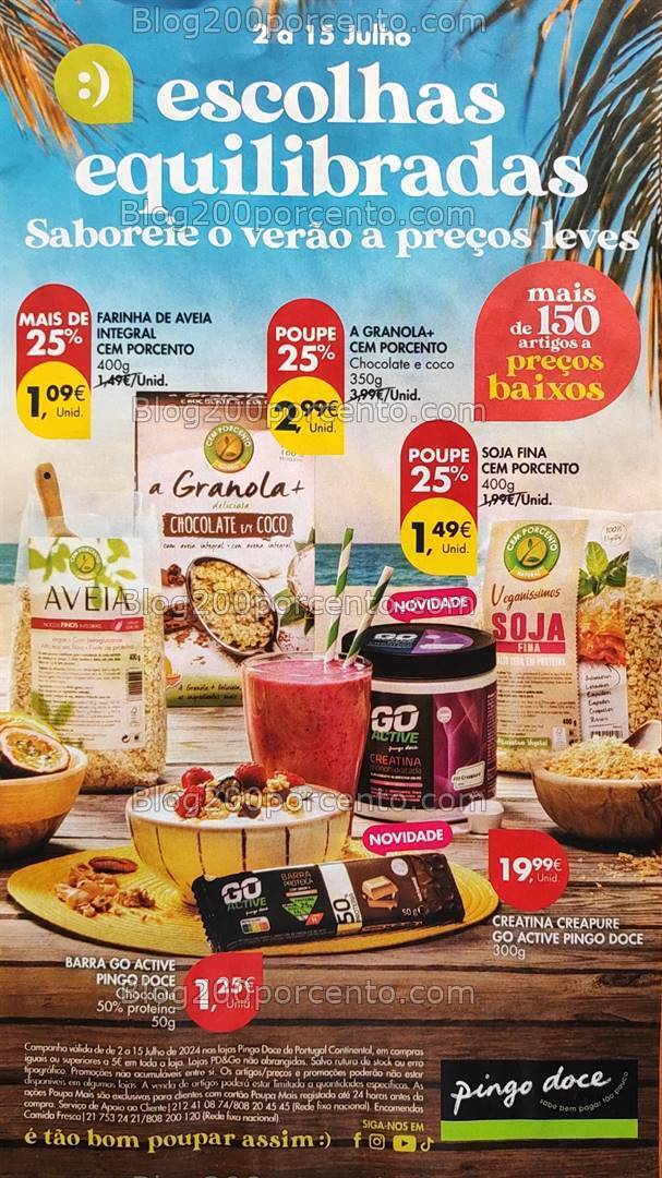 Antevisão Folheto PINGO DOCE Escolhas Equilibradas Promoções de 2 a 15 julho