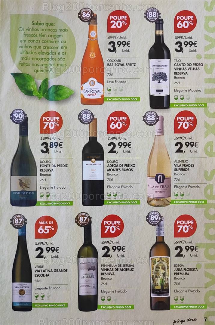 Antevisão Folheto PINGO DOCE Vinhos Promoções de 16 julho a 5 agosto