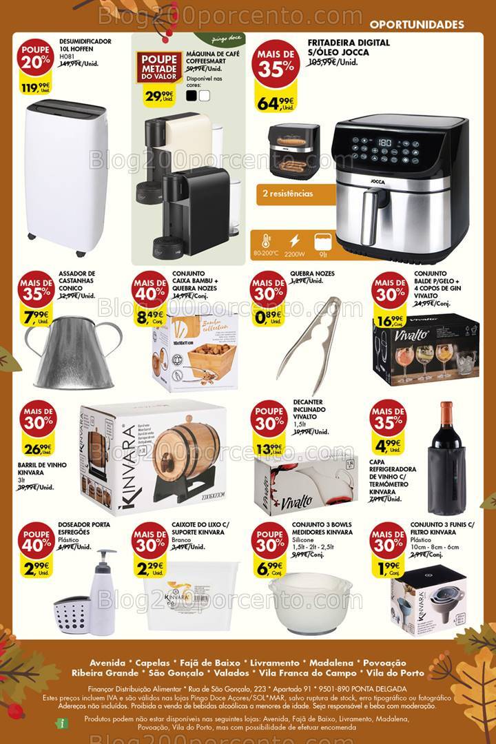 Antevisão Folheto PINGO DOCE Bazar Açores Promoções de 24 a 30 outubro