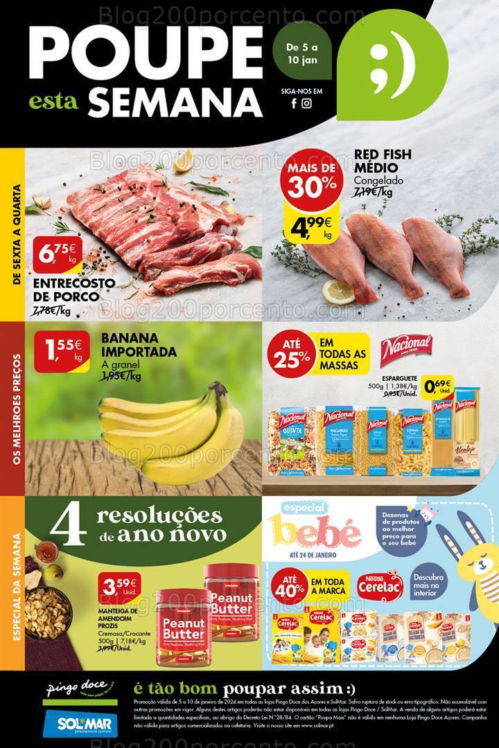 Antevisão Folheto PINGO DOCE Açores Promoções de 5 a 10 janeiro