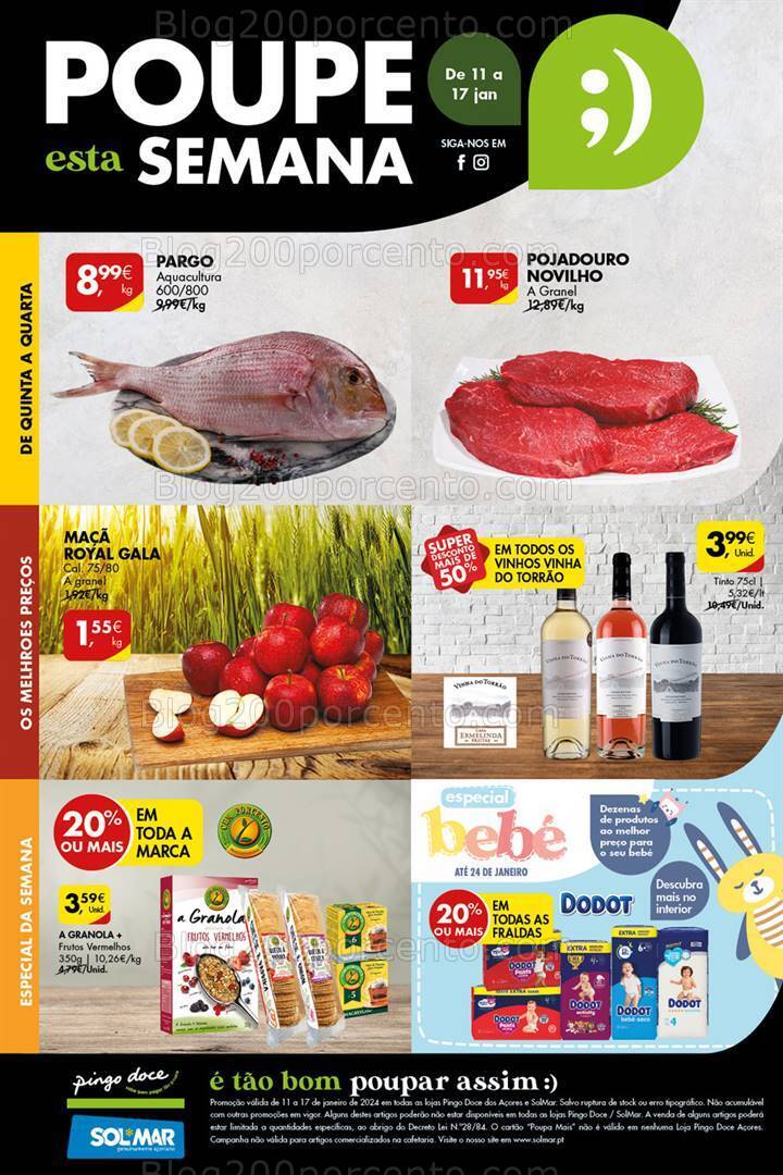 Antevisão Folheto PINGO DOCE Açores Promoções de 11 a 17 janeiro