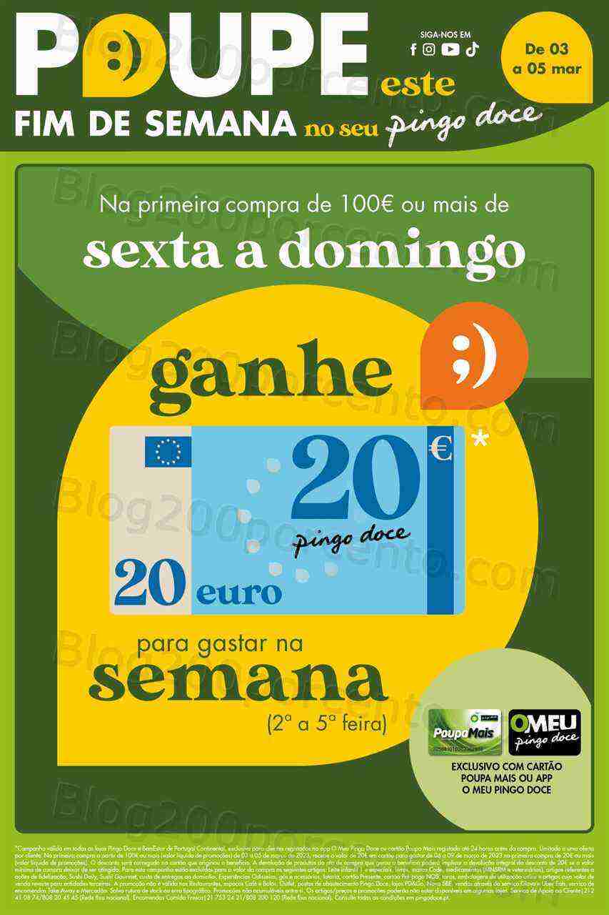 Antevisão Folheto PINGO DOCE Promoções Fim de Semana - 3 a 5 março