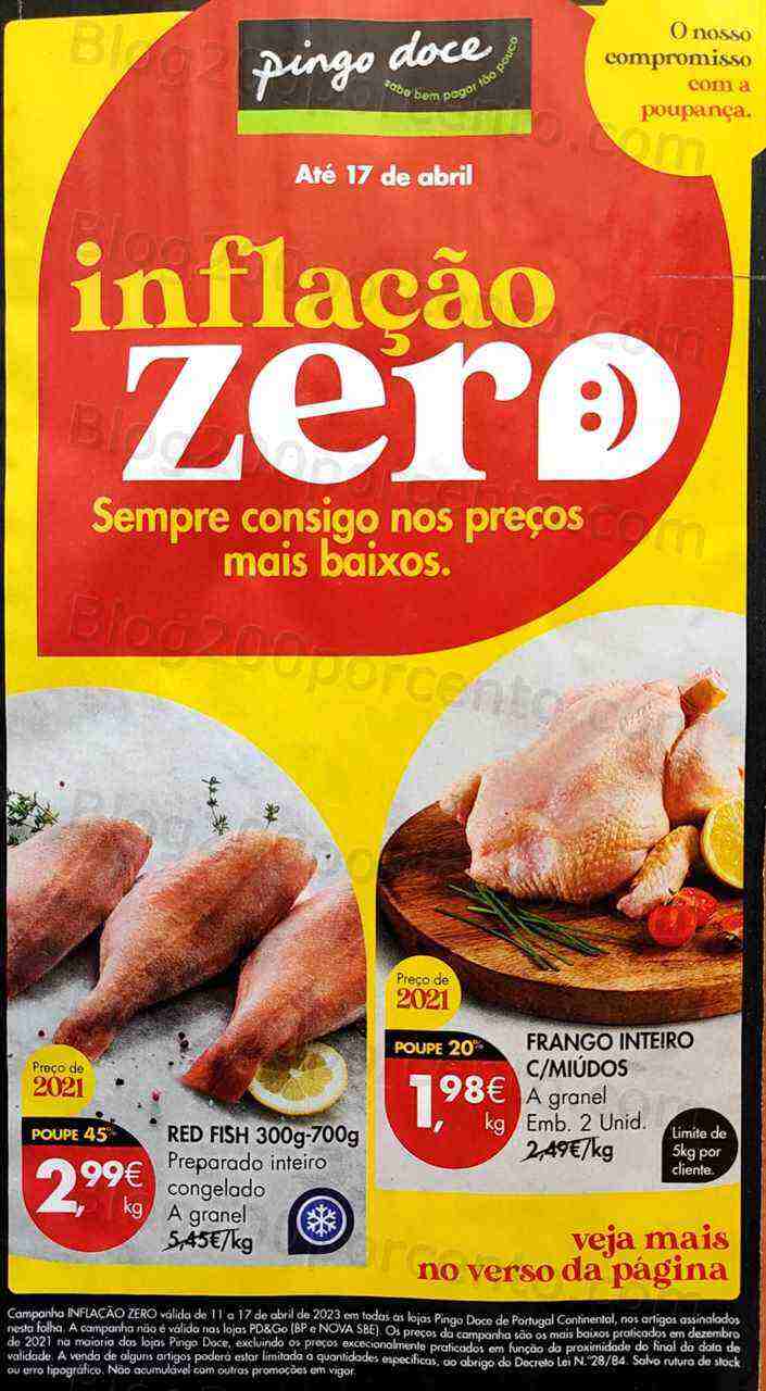 Antevisão Folheto PINGO DOCE Inflação Zero Promoções de 11 a 17 abril