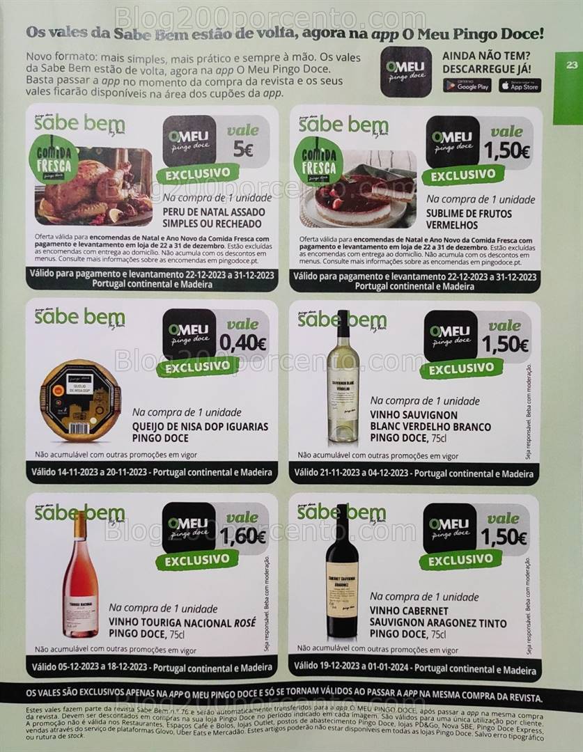 Antevisão Revista PINGO DOCE Sabe Bem Natal e os seus vales de desconto!