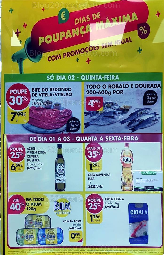 ALERTA - Avistamento Promoções Extra PINGO DOCE Especial 1 maio - só 2 maio!