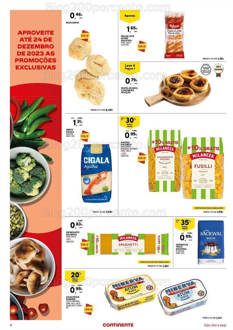 Antevisão Folheto CONTINENTE Aberturas Pousada de Saramagos Promoções de 20 a 24 dezembro