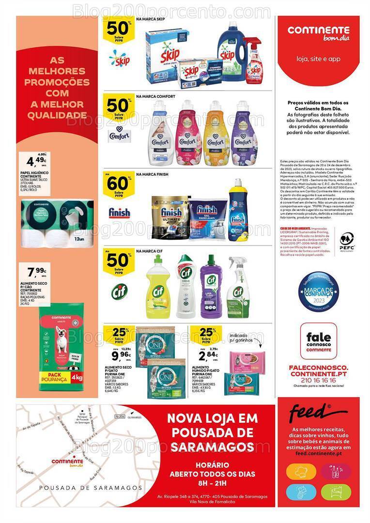 Antevisão Folheto CONTINENTE Aberturas Pousada de Saramagos Promoções de 20 a 24 dezembro