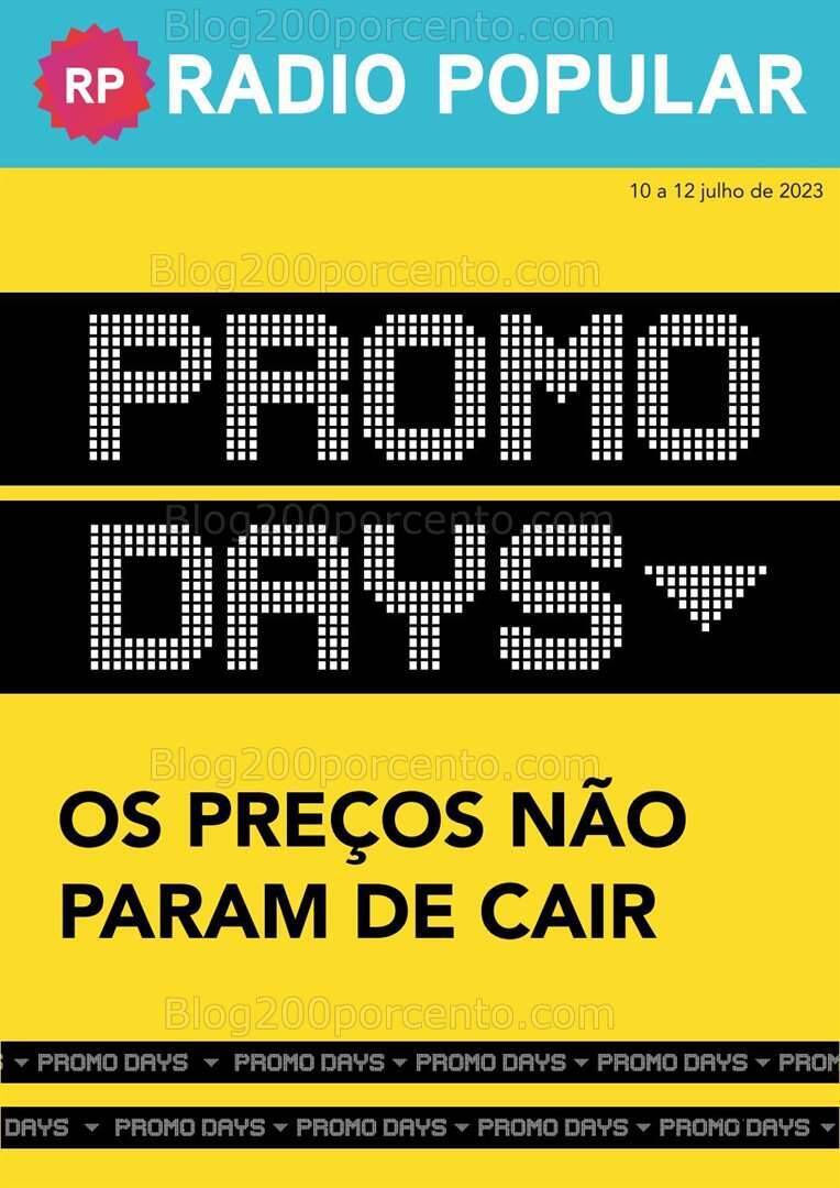 Antevisão Folheto RADIO POPULAR Promo Days Promoções de 10 a 12 julho