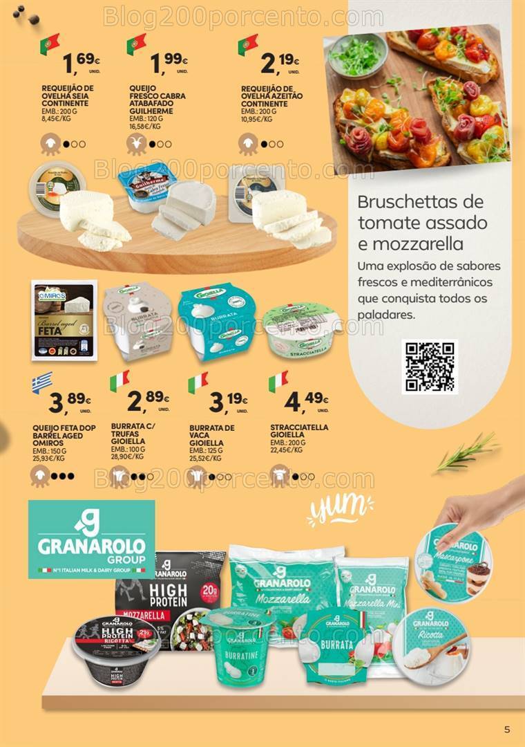 Antevisão Folheto CONTINENTE Especial Queijos Promoções de 16 julho a 25 agosto