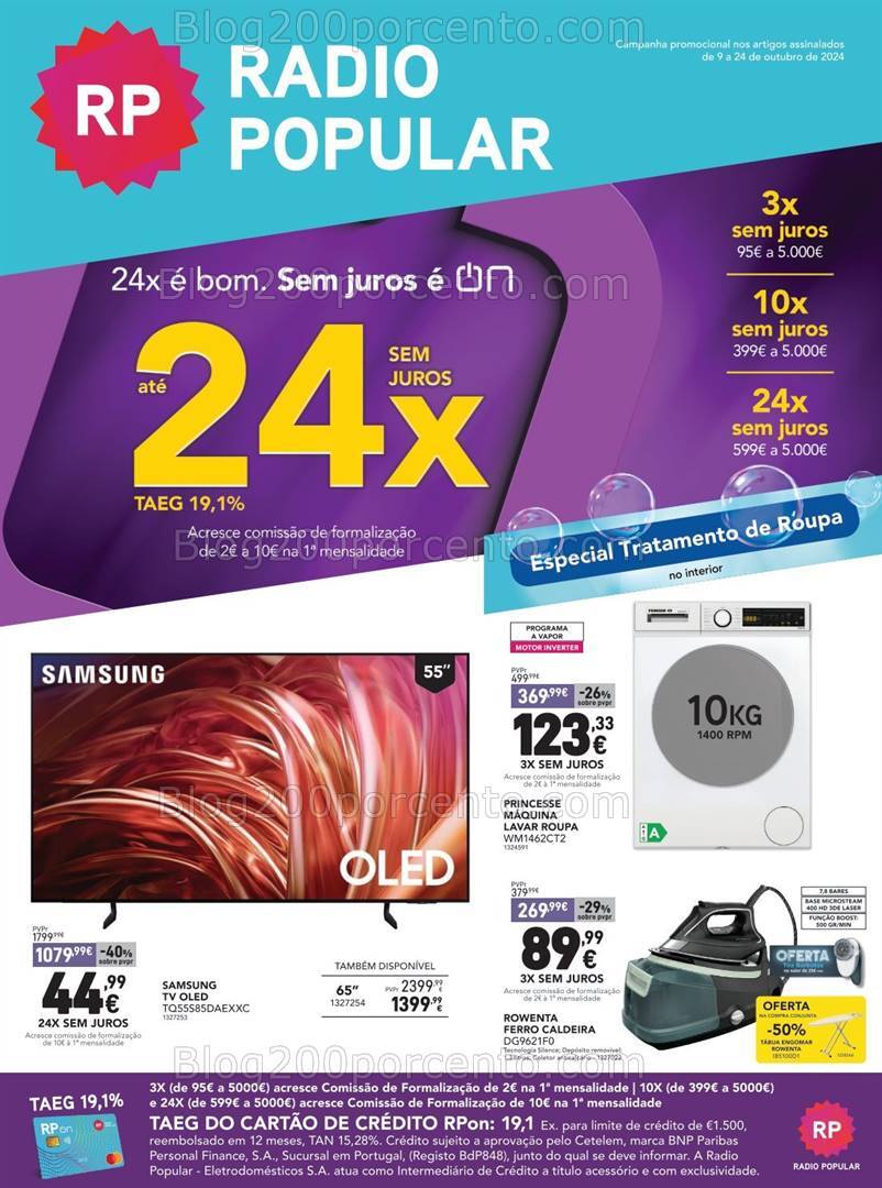 Antevisão Folheto RADIO POPULAR Promoções de 9 a 24 outubro