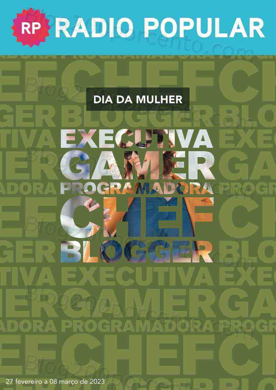 Antevisão Folheto RADIO POPULAR Especial Dia da Mulher Promoções até 8 março