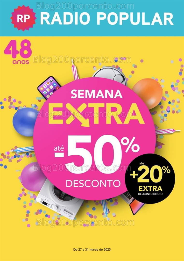 Antevisão Folheto RADIO POPULAR Promoções Fim de Semana - 27 a 31 março