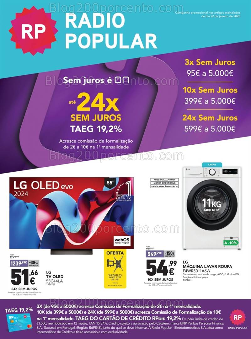 Antevisão Folheto RADIO POPULAR Promoções de 8 a 22 janeiro