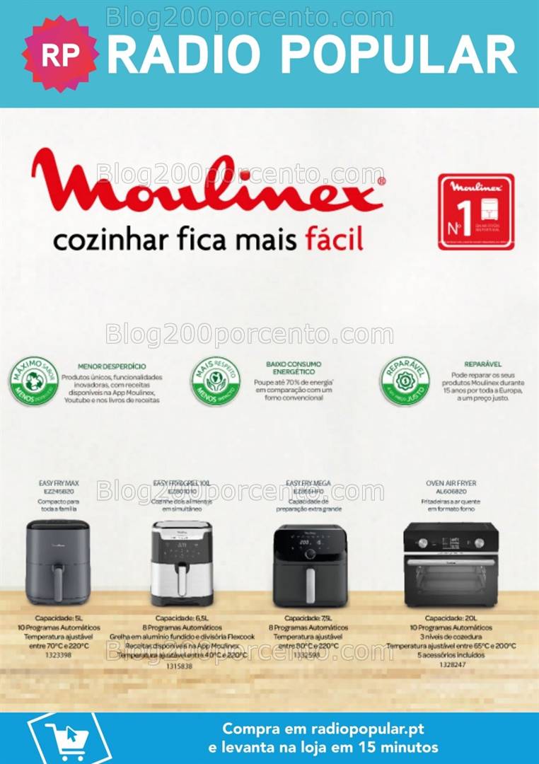 Antevisão Folheto RADIO POPULAR Especial Fritadeiras Promoções de 8 a 20 março