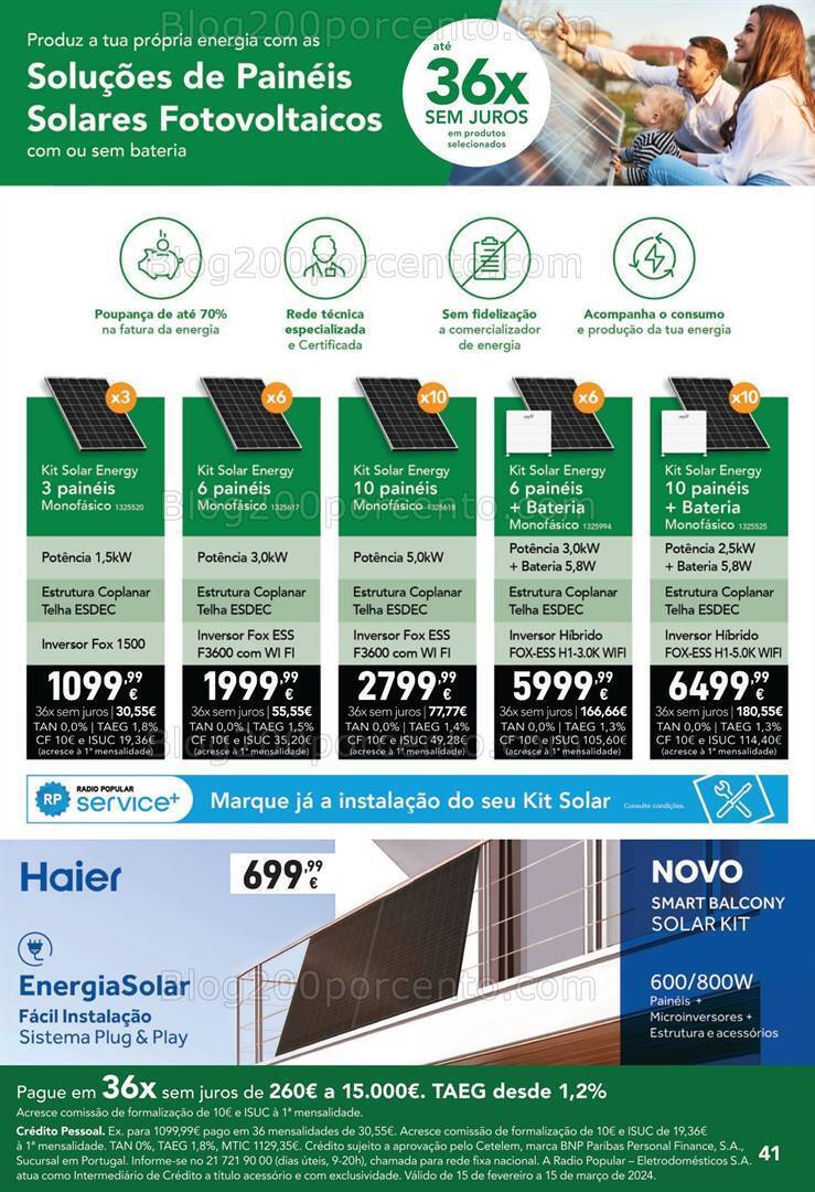 Antevisão Folheto RADIO POPULAR Promoções de 16 fevereiro a 15 março