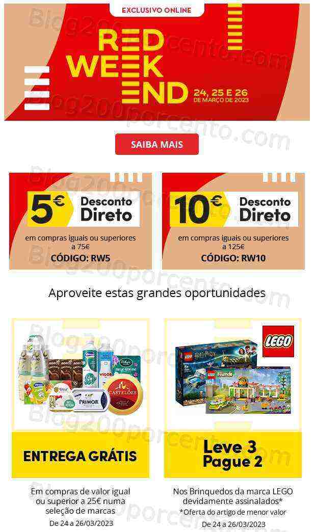 Red Weekend CONTINENTE Promoções de 24 a 26 março