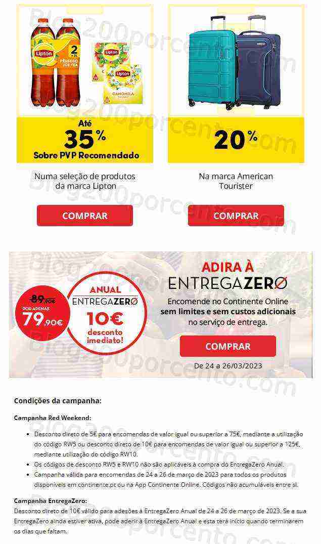 Red Weekend CONTINENTE Promoções de 24 a 26 março