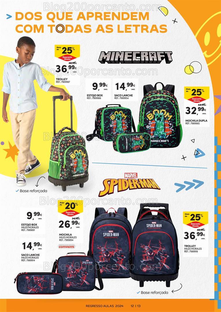 Antevisão Folheto CONTINENTE Regresso às Aulas - 13 agosto a 1 setembro