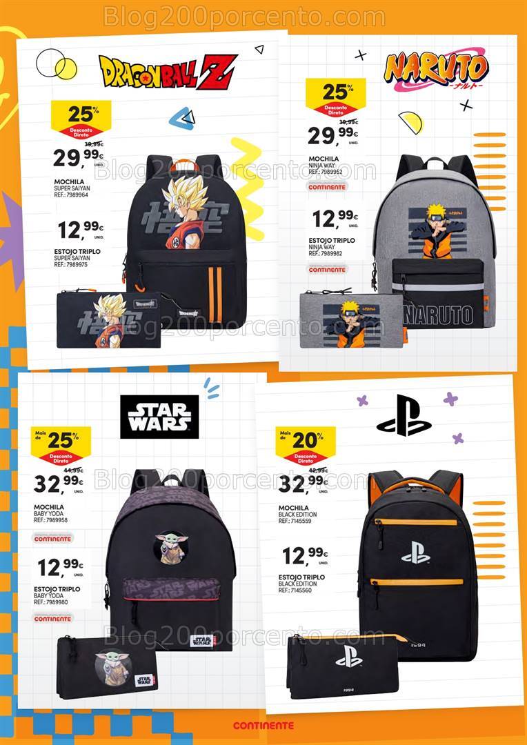 Antevisão Folheto CONTINENTE Regresso às Aulas - 13 agosto a 1 setembro