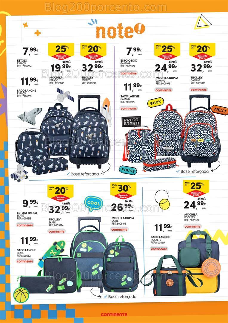 Antevisão Folheto CONTINENTE Regresso às Aulas - 13 agosto a 1 setembro