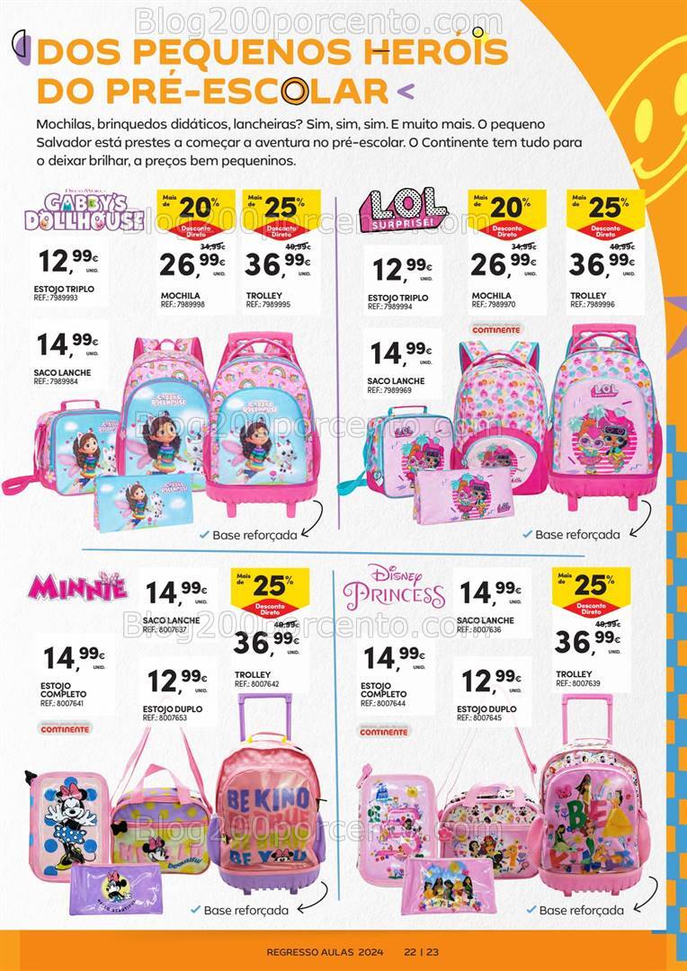 Antevisão Folheto CONTINENTE Regresso às Aulas - 13 agosto a 1 setembro