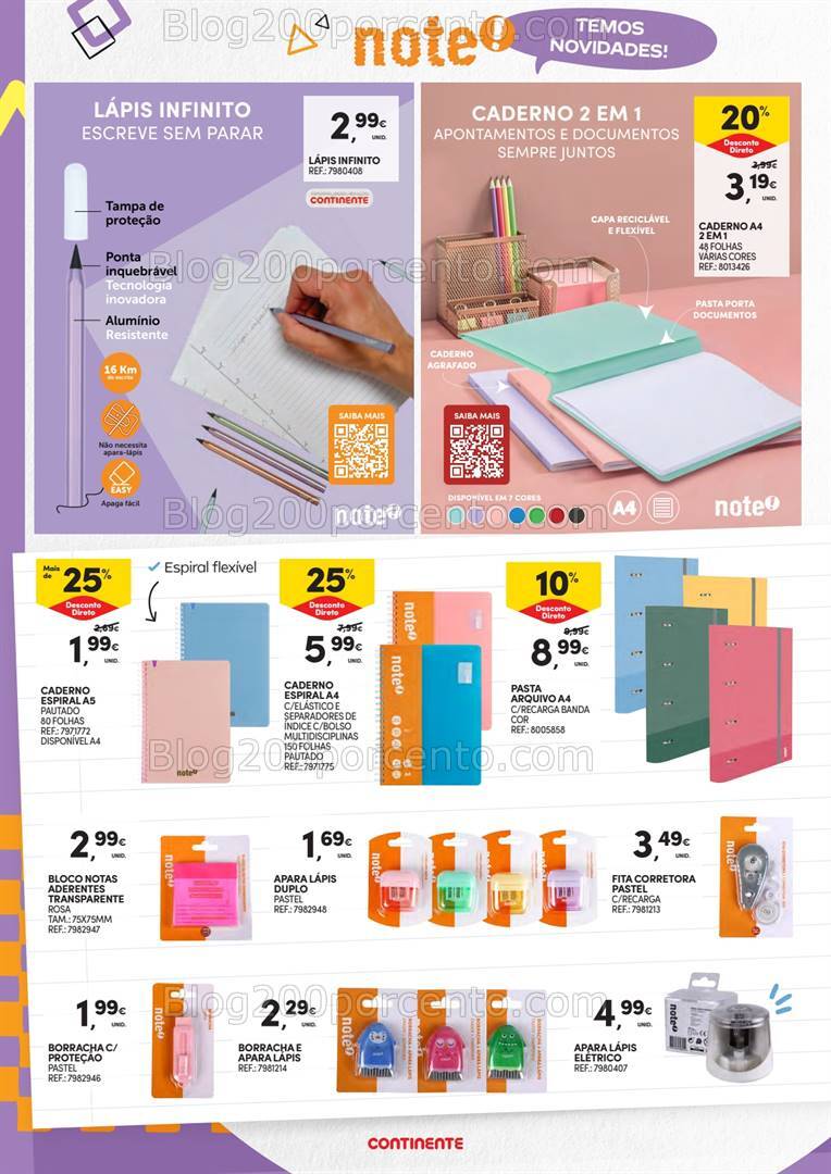 Antevisão Folheto CONTINENTE Regresso às Aulas - 13 agosto a 1 setembro