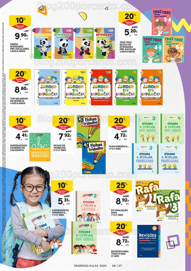 Antevisão Folheto CONTINENTE Regresso às Aulas - 13 agosto a 1 setembro