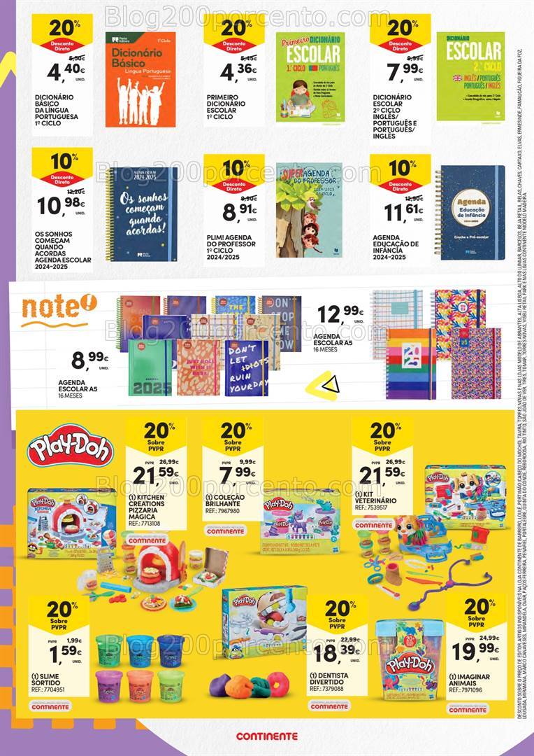 Antevisão Folheto CONTINENTE Regresso às Aulas - 13 agosto a 1 setembro