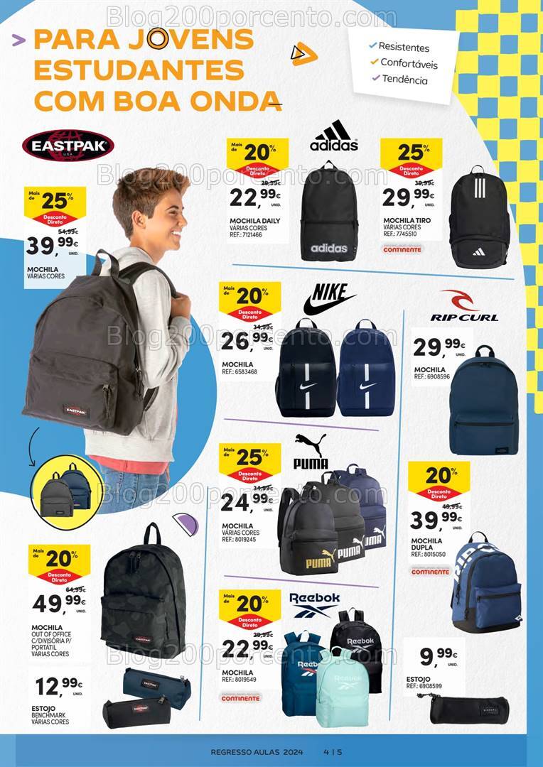 Antevisão Folheto CONTINENTE Regresso às Aulas - 13 agosto a 1 setembro