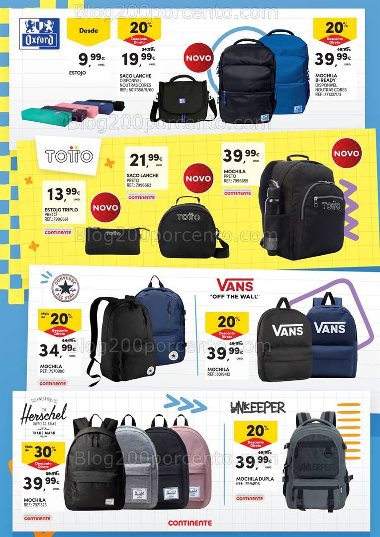 Antevisão Folheto CONTINENTE Regresso às Aulas - 13 agosto a 1 setembro