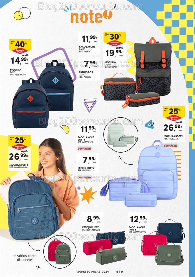 Antevisão Folheto CONTINENTE Regresso às Aulas - 13 agosto a 1 setembro