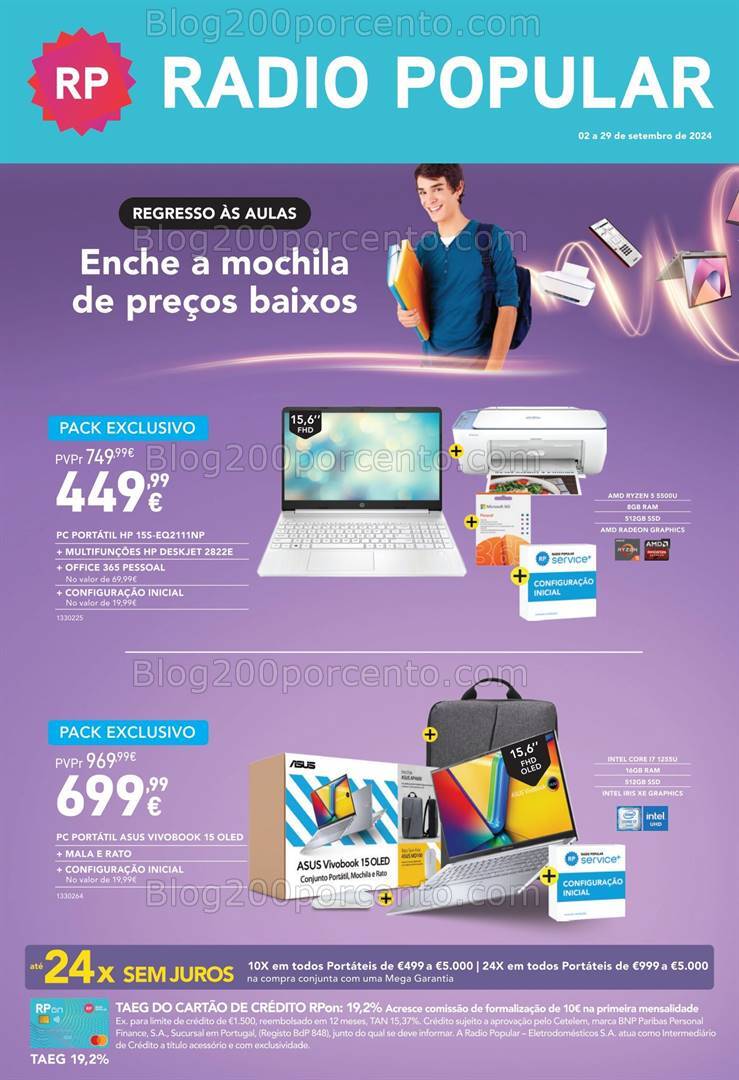 Antevisão Folheto RADIO POPULAR Regresso às Aulas Promoções de 2 a 29 setembro