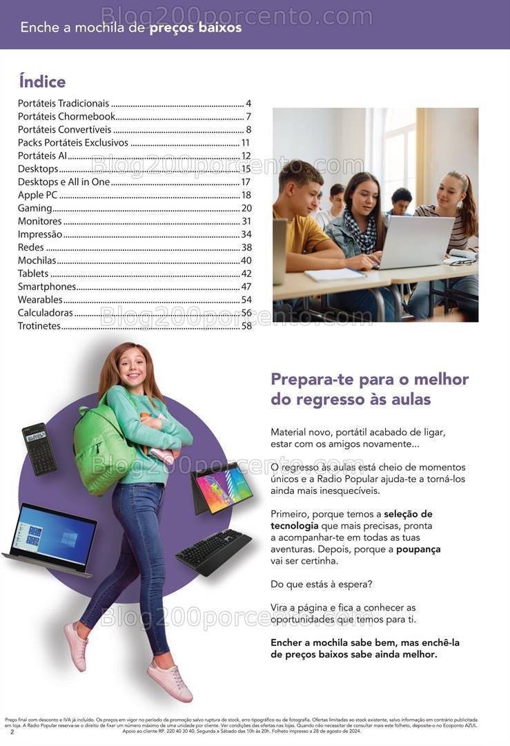 Antevisão Folheto RADIO POPULAR Regresso às Aulas Promoções de 2 a 29 setembro